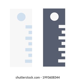 ruler.  With light and dark colors, night mode and dry mode.  flat minimalist design vector eps 10