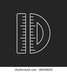 Ruler line icon