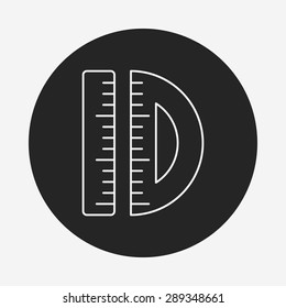 Ruler line icon