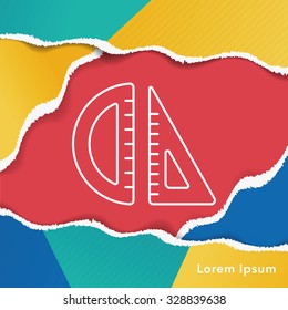 ruler line icon
