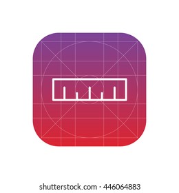 ruler line icon