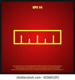 ruler line icon