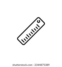 Ruler line icon isolated on white background