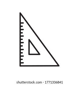 Ruler line style icon design, Instrument tool work measurement lenght object inch long and distance theme Vector illustration