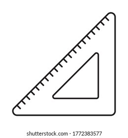 Ruler line style icon design, Instrument tool work measurement lenght object inch long and distance theme Vector illustration
