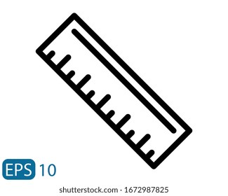 ruler line style icon on white background. EPS 10