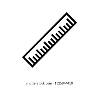 Ruler line vector icon