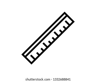 ruler line vector icon