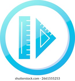 Línea de Regla Vector Icon Design