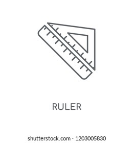 Ruler linear icon. Ruler concept stroke symbol design. Thin graphic elements vector illustration, outline pattern on a white background, eps 10.