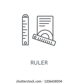 Ruler linear icon. Ruler concept stroke symbol design. Thin graphic elements vector illustration, outline pattern on a white background, eps 10.