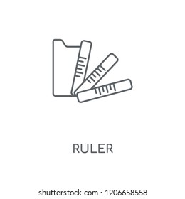 Ruler linear icon. Ruler concept stroke symbol design. Thin graphic elements vector illustration, outline pattern on a white background, eps 10.