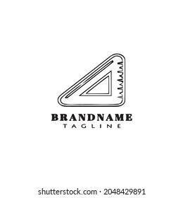 ruler logo icon design template modern vector illustration