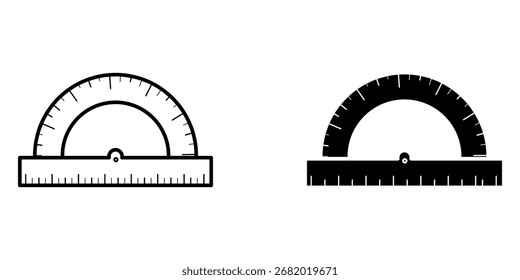 Lineal machen Symbol weiß auf Hintergrund