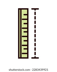 ruler math icon isolated design