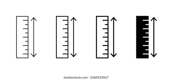 Ruler measure icon. Ruler size meter icons. Ruler measure tool vector icon. EPS 10