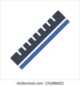 Ruler, measure icon, vector graphics