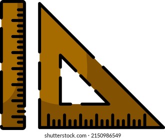 Medida de regla, ilustración, vector sobre fondo blanco.