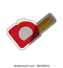 Ruler measurement construction tool icon vector illustration graphic design
