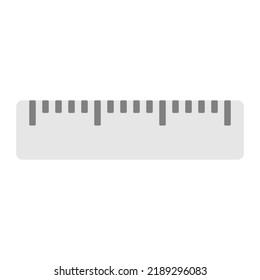 Ruler Measurement icon. Grey Ruler icon. Flat design suitable for ui web,apps, book, presentation, infographics. Vector illustration on white background