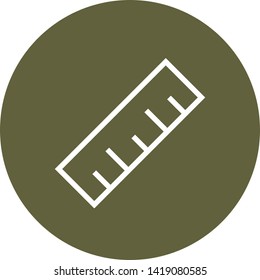 Ruler Measurement Line Gauge Outline Icon