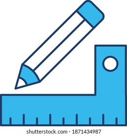 Ruler for measurement.  Vector Icon 