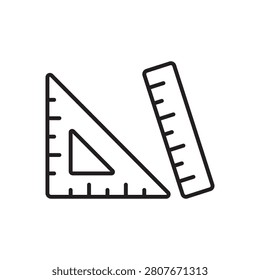 Ruler Measuring Scale Straightedge Tool Line Icon: Engineering Precision Layout