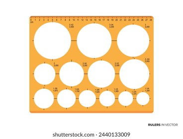 Ruler Mechanical Technical Drawing circle and triangle rectangle pentagon hexagon septagon and octagon