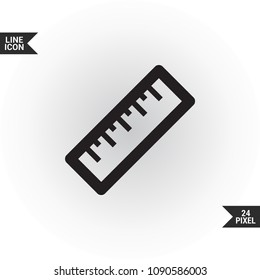 Ruler minimal icon. Scale line vector icon for websites and mobile minimalistic flat design.