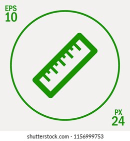 Ruler minimal icon. Scale line vector icon for websites and mobile minimalistic flat design.
