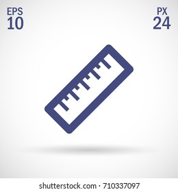 Ruler minimal icon. Scale line vector icon for websites and mobile minimalistic flat design.