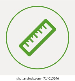 Ruler minimal icon. Scale line vector icon for websites and mobile minimalistic flat design.