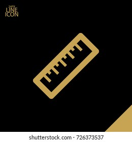 Ruler minimal icon. Scale line vector icon for websites and mobile minimalistic flat design.