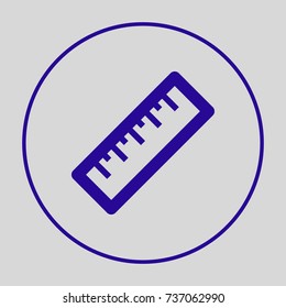 Ruler minimal icon. Scale line vector icon for websites and mobile minimalistic flat design.