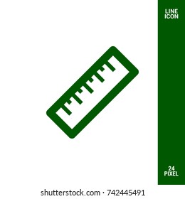 Ruler minimal icon. Scale line vector icon for websites and mobile minimalistic flat design.