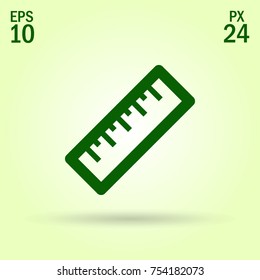 Ruler minimal icon. Scale line vector icon for websites and mobile minimalistic flat design.