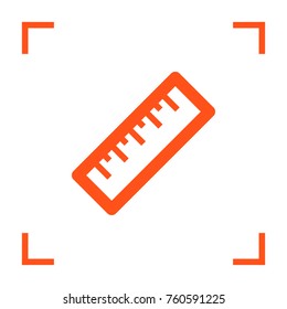 Ruler minimal icon. Scale line vector icon for websites and mobile minimalistic flat design.
