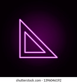 ruler neon icon. Elements of education set. Simple icon for websites, web design, mobile app, info graphics