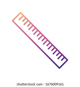 Lineal-Symbol Einfache dünne Linie, Vektorillustration der Science-Fiction-Studiensymbole für i und ux, Website oder mobile Anwendungen