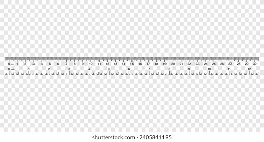 ruler with numbers for measuring length