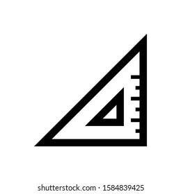 Ruler outline icon isolated. Symbol, logo illustration for mobile concept and web design.