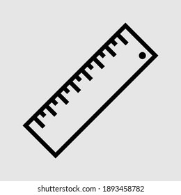 ruler outline icon isolated vector illustration