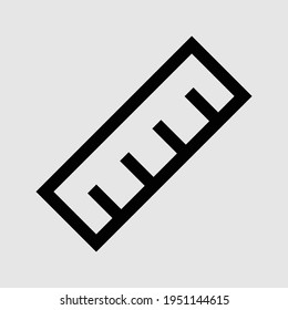 ruler outline icon isolated vector illustration