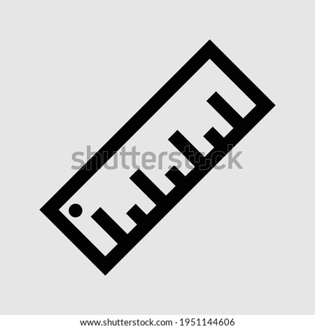 ruler outline icon isolated vector illustration