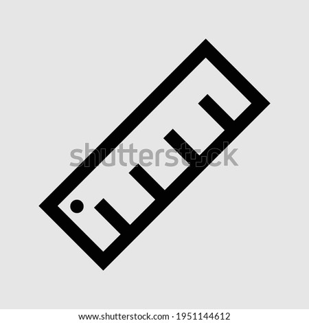 ruler outline icon isolated vector illustration