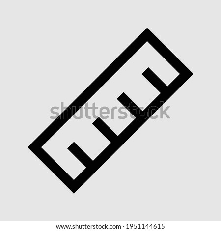 ruler outline icon isolated vector illustration