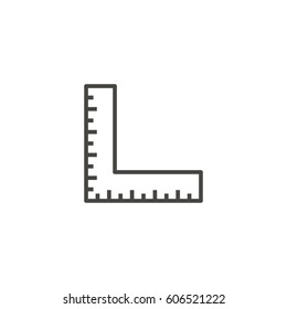 ruler outline icon vector