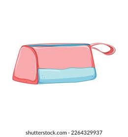 ruler pencil case cartoon. ruler pencil case sign. isolated symbol vector illustration