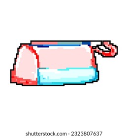 ruler pencil case game pixel art retro vector. bit ruler pencil case. old vintage illustration