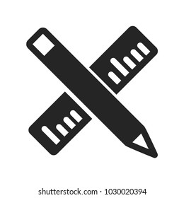 Ruler and pencil icon